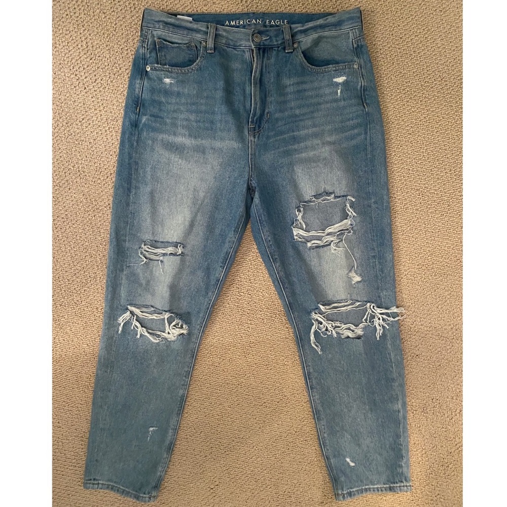 Distressed Mom Jeans
